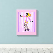 Afrikaanse kunst Elegant en stijlvol meisje Canvas Afdruk (Insitu (Houten vloer))