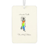 Afrikaanse kunst, elegante en stijlvolle Mode dame Luchtverfrisser (Achterkant)