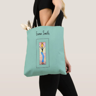 Afrikaanse kunst, elegante vrouw, kokosolie verkop tote bag