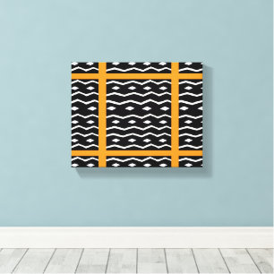 Afrikaanse kunst, Etnisch Sinaasappel Canvas Afdruk