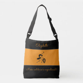 Afrikaanse kunst, etnische, gelukkige danser crossbody tas