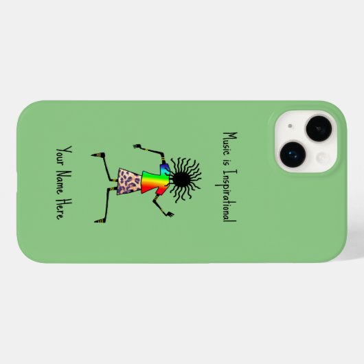 Afrikaanse kunst, gepersonaliseerde vrolijke dans Case-Mate iPhone case (Achterkant (horizontaal))