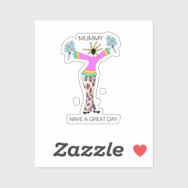 Afrikaanse kunst, Geweldige dag mummie Kaart Sticker