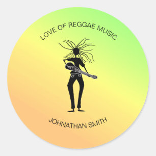 Afrikaanse kunst, Geweldige gitaarspeler Vaderdag Ronde Sticker