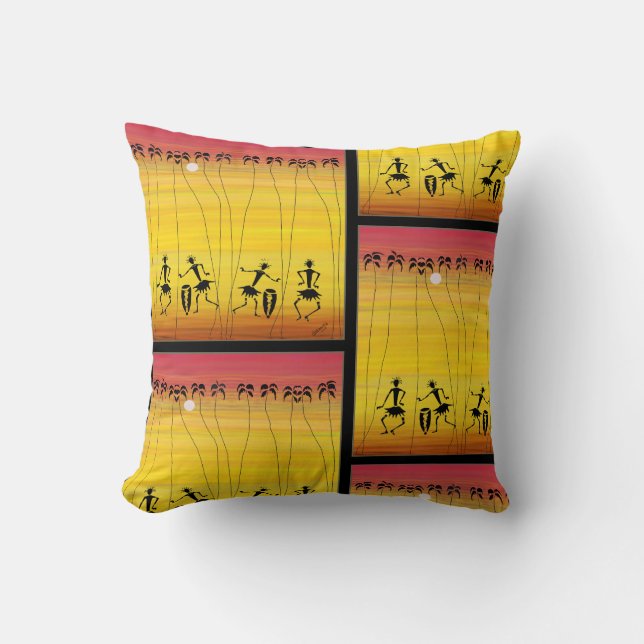 Afrikaanse kunst, Geweldige tropische zonsondergan Kussen (Voorkant)