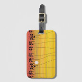 Afrikaanse kunst Geweldige tropische zonsondergang Bagagelabel (Voorkant (verticaal))