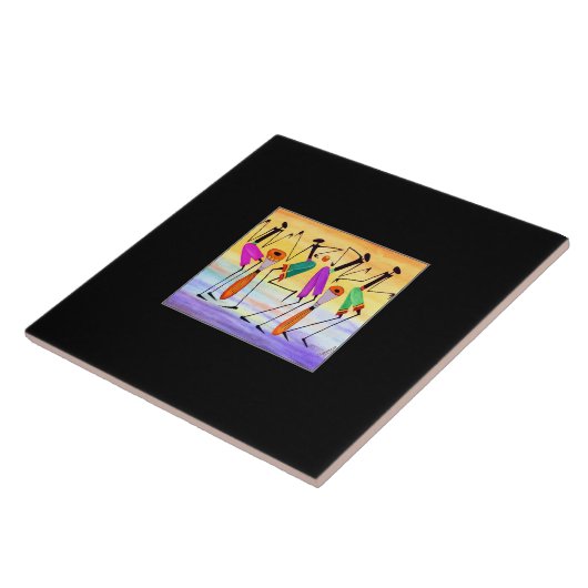 Afrikaanse kunst, Geweldige uiting van geluk Tegeltje (Zijkant)