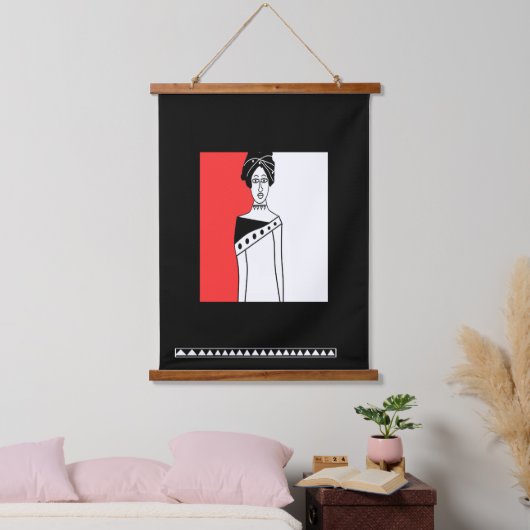 Afrikaanse kunst hangend wandkleed (Slaapkamer)