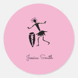 Afrikaanse kunst, Inspirerend dans Ronde Sticker