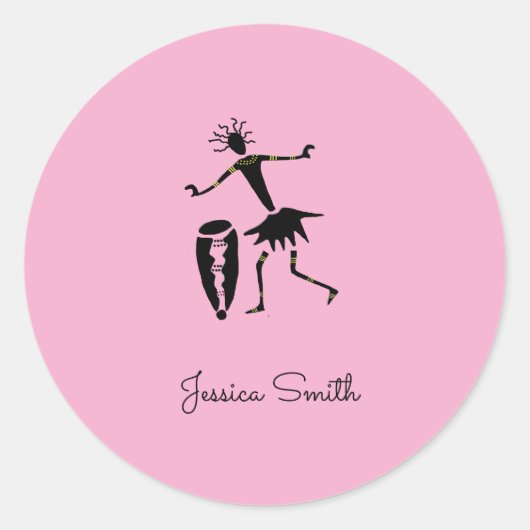 Afrikaanse kunst, Inspirerend dans Ronde Sticker (Voorkant)
