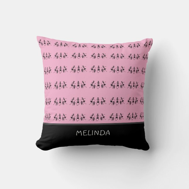 Afrikaanse kunst, Inspirerend dans, Schattige roze Kussen (Voorkant)