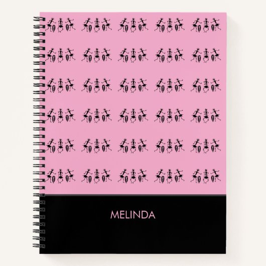 Afrikaanse kunst, Inspirerend dans, Schattige roze Notitieboek (Voorkant)