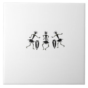 Afrikaanse kunst, Inspirerend dansers silhouet Tegeltje