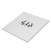 Afrikaanse kunst, Inspirerend dansers silhouet Tegeltje (Zijkant)