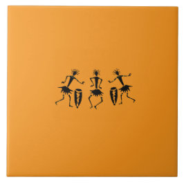 Afrikaanse kunst, Inspirerend dansers silhouet Tegeltje