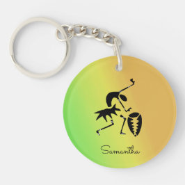 Afrikaanse kunst, kleurrijke, Geweldige Silhouette Sleutelhanger