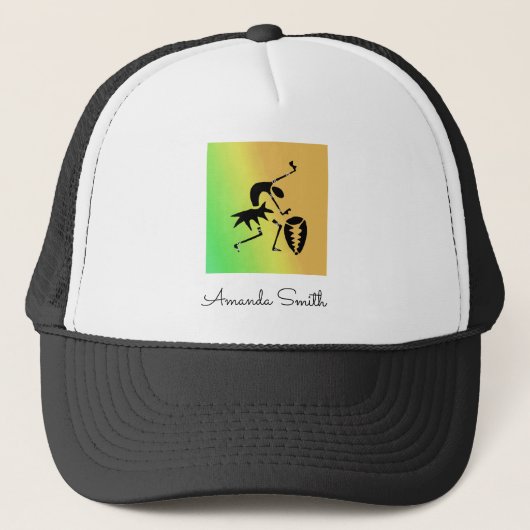 Afrikaanse kunst, kleurrijke, Geweldige Silhouette Trucker Pet (Voorkant)