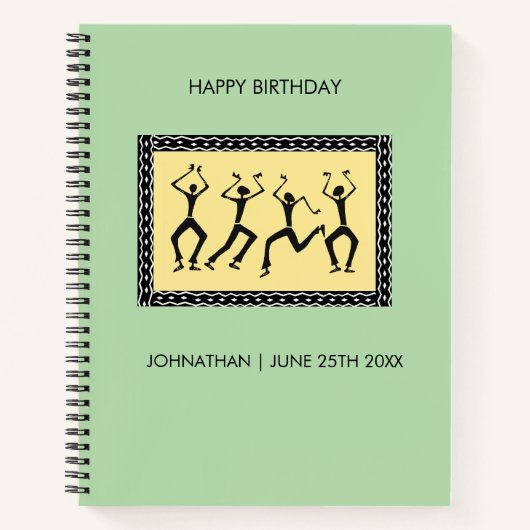 Afrikaanse kunst, laten we feesten notitieboek (Voorkant)