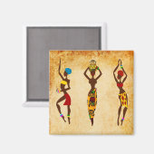 Afrikaanse kunst magneet (Voorkant / Achterkant)
