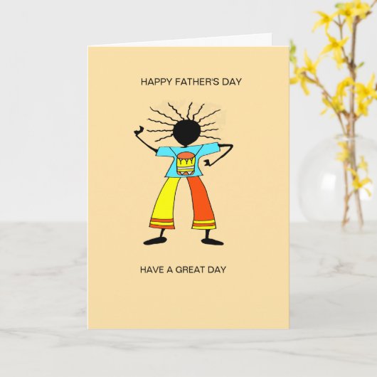 Afrikaanse kunst, Master Drummer Vaderdag Kaart (Gele Bloem)