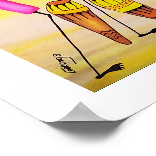 Afrikaanse kunst, meesterdrummers poster (Hoek)