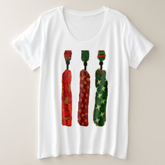 Afrikaanse kunst met onze "Wash Day" Grote Maat T-shirt (Design voorkant)