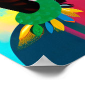 Afrikaanse kunst met zwarte kunst poster (Hoek)