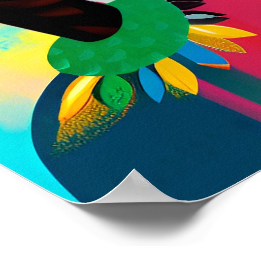 Afrikaanse kunst met zwarte kunst poster (Hoek)