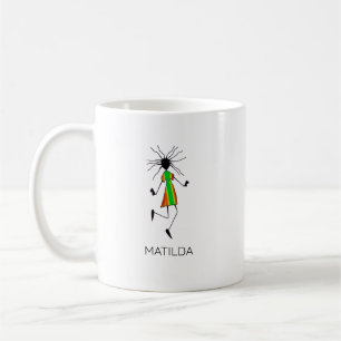 Afrikaanse kunst, moderne, elegante danseres Meisj Koffiemok