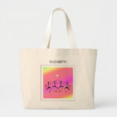 Afrikaanse kunst, regenboogfeest grote tote bag (Voorkant)