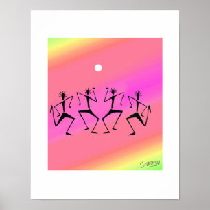 Afrikaanse kunst, regenboogfeest poster