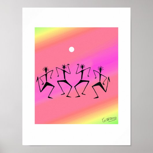 Afrikaanse kunst, regenboogfeest poster (Voorkant)