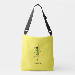 Afrikaanse kunst, reggae lady crossbody tas