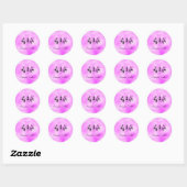 Afrikaanse kunst, roze wolk Inspirerend dans Ronde Sticker (Vel)