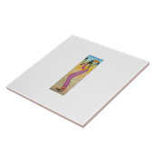 Afrikaanse kunst Schattige en stijlvol meisje Tegeltje (Zijkant)