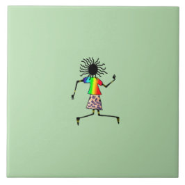 Afrikaanse kunst, Schattigee blije danser Tegeltje