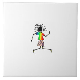 Afrikaanse kunst, Schattigee blije danser Tegeltje