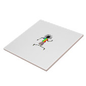 Afrikaanse kunst, Schattigee blije danser Tegeltje (Zijkant)