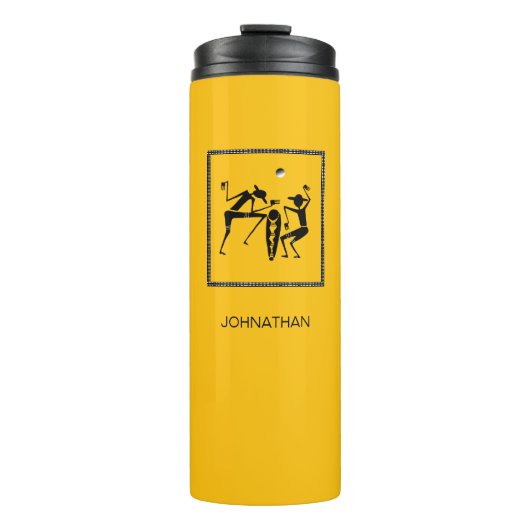 Afrikaanse kunst, Schattigee en grappige maanlicht Thermosbeker (Voorkant)