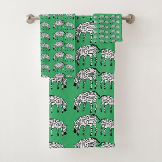 Afrikaanse kunst, Schattigee Keniaanse zebra's Bad Handdoek (Insitu)