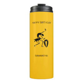 Afrikaanse kunst Schattigee silhouet danser Thermosbeker