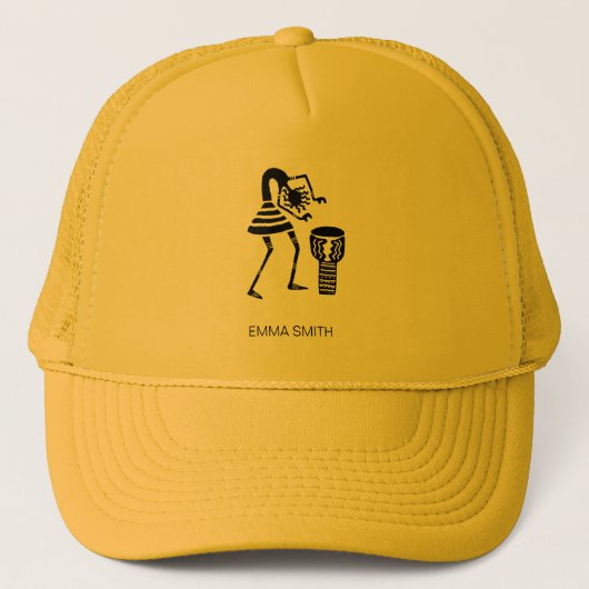 Afrikaanse kunst, Schattigee Silhouette Muziek Mei Trucker Pet (Voorkant)