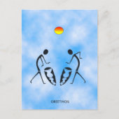 Afrikaanse kunst silhouet dansers viering briefkaart (Voorkant)