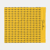 Afrikaanse kunst, silhouet gitarist patroon fleece deken (Voorkant (Horizontaal))