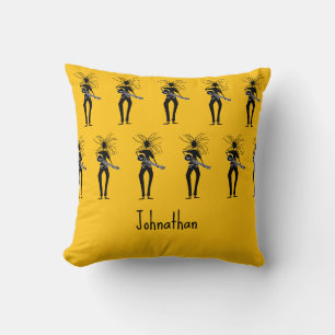 Afrikaanse kunst, silhouet gitaristen kussen