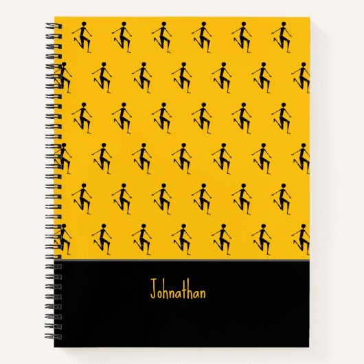 Afrikaanse kunst, Silhouette atleet, Sinaasappel Notitieboek (Voorkant)