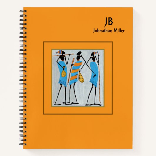Afrikaanse kunst, Sinaasappel, Maasai krijger Notitieboek (Voorkant)