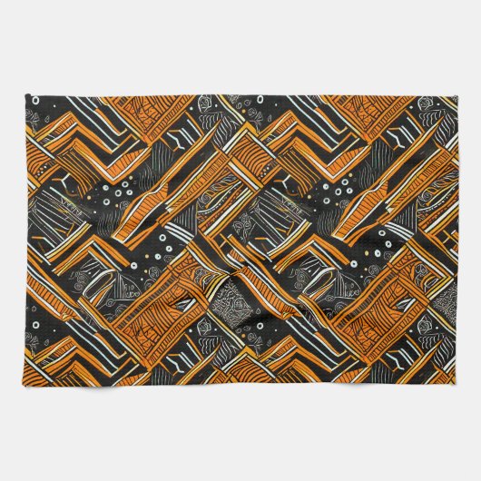 Afrikaanse kunst theedoek (Horizontaal)