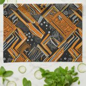 Afrikaanse kunst theedoek (Gevouwen)