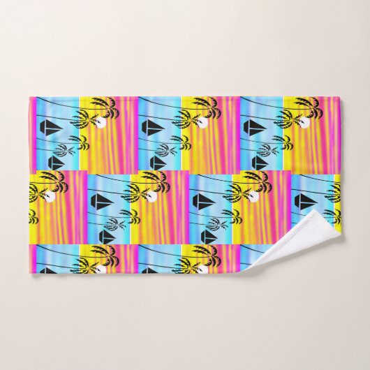 Afrikaanse kunst, tropische zonsondergang Zomerzei Bad Handdoek (Handdoek)